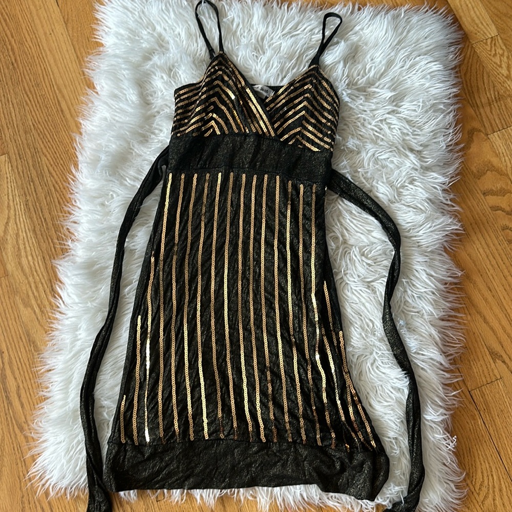 West 36th Sequin Gold Dress